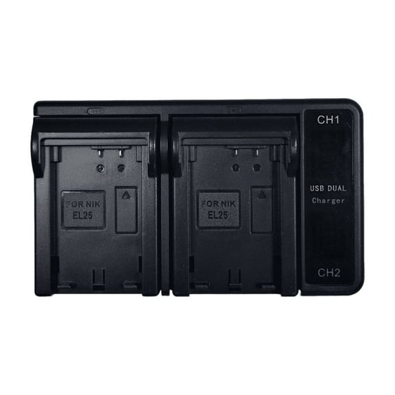 Premium EN-EL25, EN-EL25A Dual Bay Battery Charger (MH-32 Replacement) for Z30, Z50, Z50 II, Z fc Digital Cameras