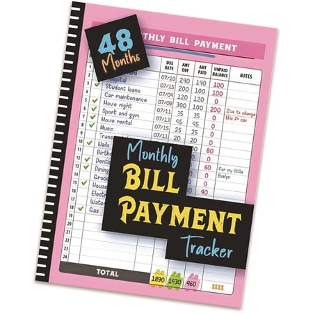 Monthly Bill Management Tracking Notebook for Note to Record Payment Expense and Important Dates Easy Budget Management Financial Organizers