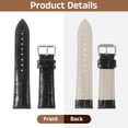 thumbnail image 3 of Uxcell Quick Release Leather Watch Band 23mm Embossed Pattern Leather Watch Strap Replacement for Men Women, Black, 3 of 5