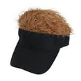 thumbnail image 1 of Baseball Cap Hat Wig Design Sun Protection Cotton Soft Novelty Wig Baseball Cap for Travel, 1 of 7