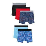 Hanes Boys Boxers Underwear Pack, 5-Pack, Cotton-Stretch Boxer Briefs for Boys, Moisture-Wicking