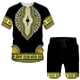 thumbnail image 2 of Traje con estampado digital 3D de pueblos indígenas africanos de estilo retro, camiseta y pantalones cortos de hip hop, chándal masculino/femenino, top de verano, 2 of 5