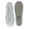 thumbnail image 3 of isotoner Satin Women's Ballerina Slippers Color: White Size: MEDIUM, 3 of 4
