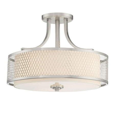 Kira Home Linx 16 3 Light Semi Flush Mount Ceiling Light Outer