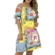 thumbnail image 1 of Txlixc Vestido casual femenino, falda de manga corta a rayas de verano Txlixc moda, 1 of 3