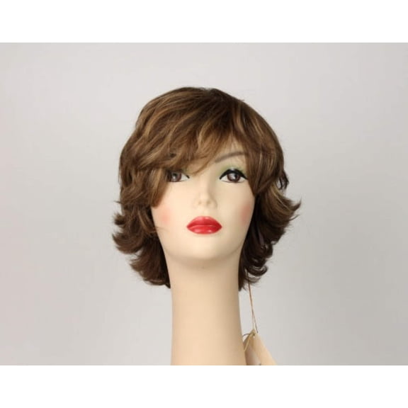 European Human Hair Freeda Wig Linda Light Brown With Ash Blonde Highlights Size L