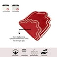 thumbnail image 6 of Home Weavers Allure Collection 100% Cotton Contour Rug 20"x20", Soft & Absorbent U-Shaped Toilet Rug, Non-Slip Backing, Quick Dry, Machine Washable Bathroom Floor Mat for Toilet Base, Red, 6 of 9