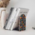 thumbnail image 6 of Picia Autumn with Pumpkins Pattern Wood Bookends for Shelves,Non-slip Bookends, Heavy Duty Wooden Bookend Support,1 Pair, 6 of 8