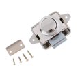 thumbnail image 1 of Push Button Latch Lock, Keyless Furniture Lock, Push Button Motorhome, Clasp Button Cabinet Door Lock Knob For Cabinet Door, Caravan Chrome 3pcs Banba, 1 of 5