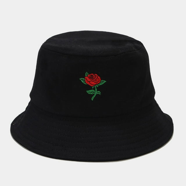 Chapeau de Pêcheur Unisexe Adulte Femmes Hommes Imprimé Rose Protection Solaire Extérieur Casquette Fleur