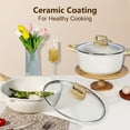 thumbnail image 3 of GIPP 21pcs Ceramic Coating Kitchen Cookware Sets,Pots and Pans Set Non stick,Dishwasher Safe Induction Cookware, 3 of 10