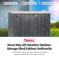 thumbnail image 3 of Toomax Stora Way All Weather XL 5' x 3' Storage Shed Cabinet, Taupe, 3 of 11