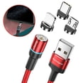 thumbnail image 2 of Essager Phone Charging Cable 360 phone braided cable Degree Rotating Charging Cord Braided Outer Layer, Red, 2m, Micro, 2 of 8