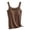 Coffee, variant on WAGUTH Womens Tank Tops Ribbed Lace Trim Camisole Crew Neck Sleeveless Casual Summer Layering Vest