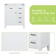 thumbnail image 4 of Bellemave 30'' Bathroom Vanity Without Sink,Cabinet Base Only,Bathroom Cabinet with Drawers,Solid Frame and MDF Board,White, 4 of 12