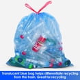 thumbnail image 6 of HygiCare Recycling Trash Bags, 30 Gallon, 120 Count, Unscented, Super Strong, Leakproof, Translucent Blue, 6 of 9