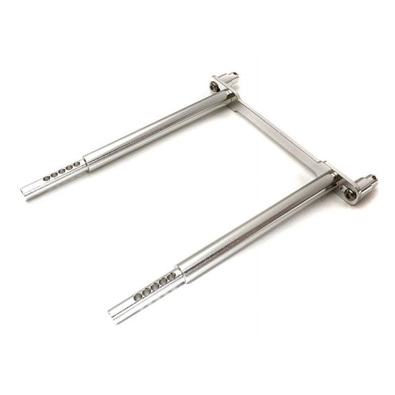 Integy RC Toy Model Hop-ups C28066SILVER Alloy 6.0mm Size Body Posts 71mm Apart, 90mm Across Mounting Holes & 127mm Tall