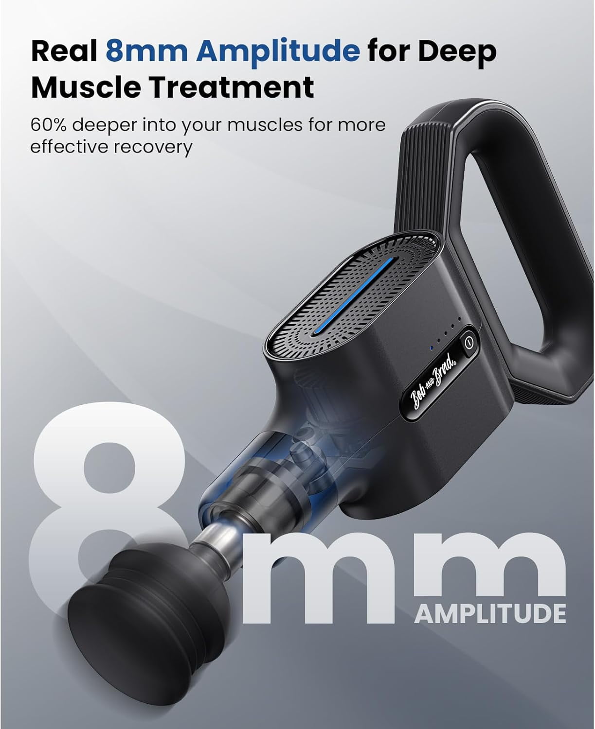 BOB AND BRAD Massage Gun&Adjustable Massage Belt for Muscle Relaxtion,Pain Relief,Dual-Purpose Deep Tissue sWave 2-in-1 Massage Gun with Strapfor Athletes, Therapists &Everyone