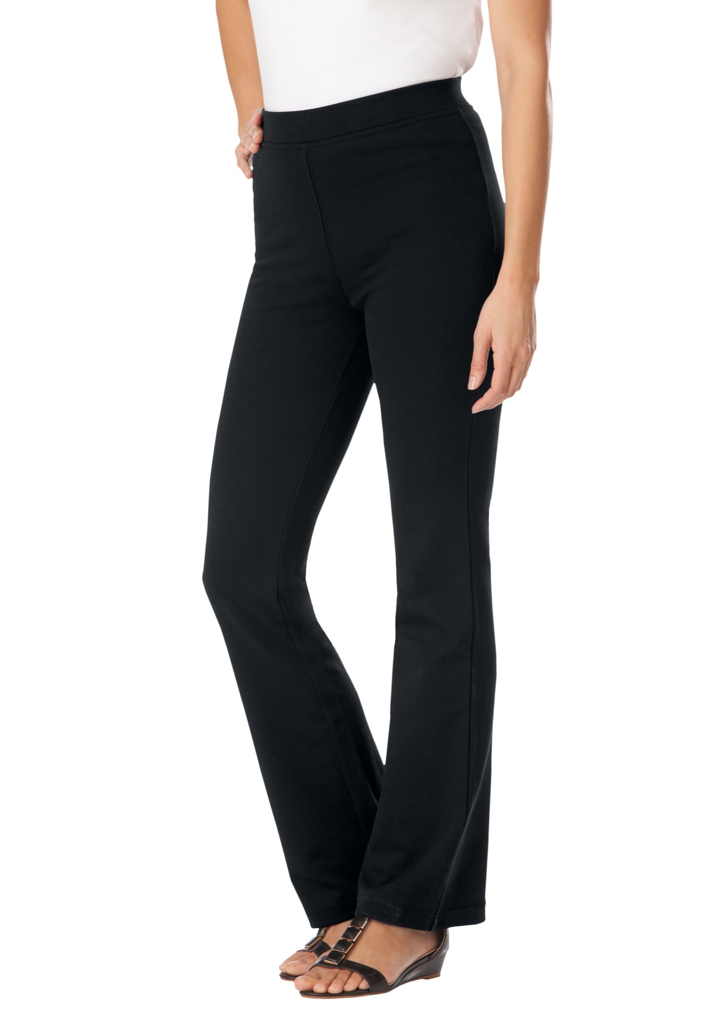 Woman Within Women's Plus Size Bootcut Ponte Stretch Knit Pant Pant -  Walmart.com