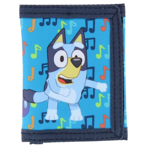 CTM Kid's Disney Bluey & Bingo Friends Forever Hook & Loop Closure Tri-Fold Wallet