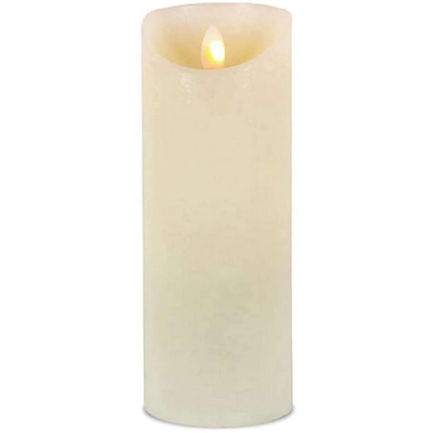 Vela LED en forma de pilar Gerson 8x3 Bisque sin perfume