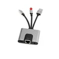 thumbnail image 1 of Type-C to 3.5mm Audio RJ45 Ethernet Hub, USB-C to LAN Network Adapter with PD Fast Charging Docking, 1 of 3