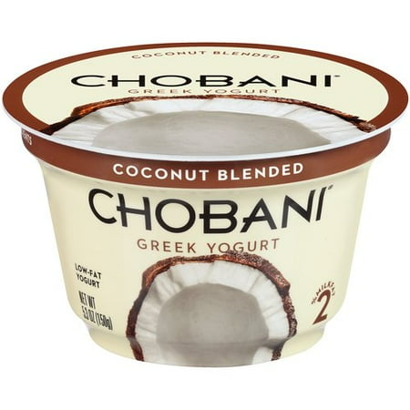 Chobani Greek Yogurt Coconut Blended Low-Fat Yogurt, 5.3 oz - Walmart.com