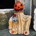 thumbnail image 3 of Pumpkins-Wizard Statue Resin Home Decoration Miniature Figurine Bookshelf Display, 3 of 5