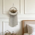 thumbnail image 4 of Macrame Wall Hanging Boho Decor Tassel Art, Minimalist Woven Wall Decor Elegant Fringe Design Easy Install Stylish Home Accent, Wall Decor for Bedroom Living Room Apartment Decoration-White, 4 of 6