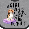 thumbnail image 4 of Inktastic A Girl Who Loves Her Beagle Boys or Girls Baby Bib, 4 of 4