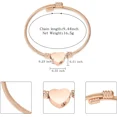thumbnail image 3 of Cremation Bracelet for Ashes Memorial Jewelry Stainless Steel Heart Shape Urn Pendant Chain Ashes Holder Funeral Keepsake, 3 of 6
