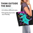 thumbnail image 3 of Bingfone Canvas Tote Bag for Women with Inner Pocket Aesthetic Cute Shopping Tote Bags Reusable Grocery Bags-Rex Dinosaur With Sunglasses, 3 of 9