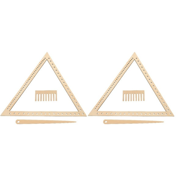 HOMEMAXS 2 Sets  Weaving Loom Crafting Weaving Triangle Weaving Handcraft Weave Board Weaving Tool