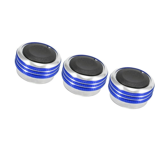 3pcs Car Air Conditioning Heat Control Switch Knob for Ford Focus Blue