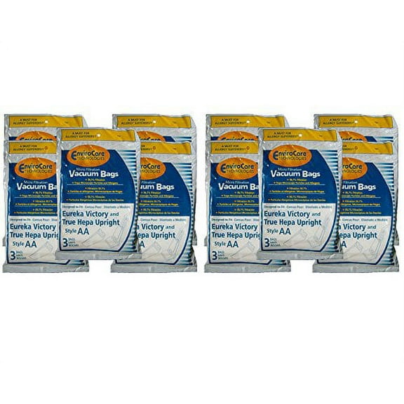 30 Compatible with Eureka Allergy Micro Lined Hepa Upright Victory Style AA Bags, Series, Sanita