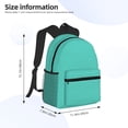 thumbnail image 2 of Disketp Teal Turquoise Mochila Ligera Clásica con Múltiples Bolsillos, Mochila Casual para Hombre y Mujer, Ideal para Escuela, Trabajo y Viajes, 2 of 6