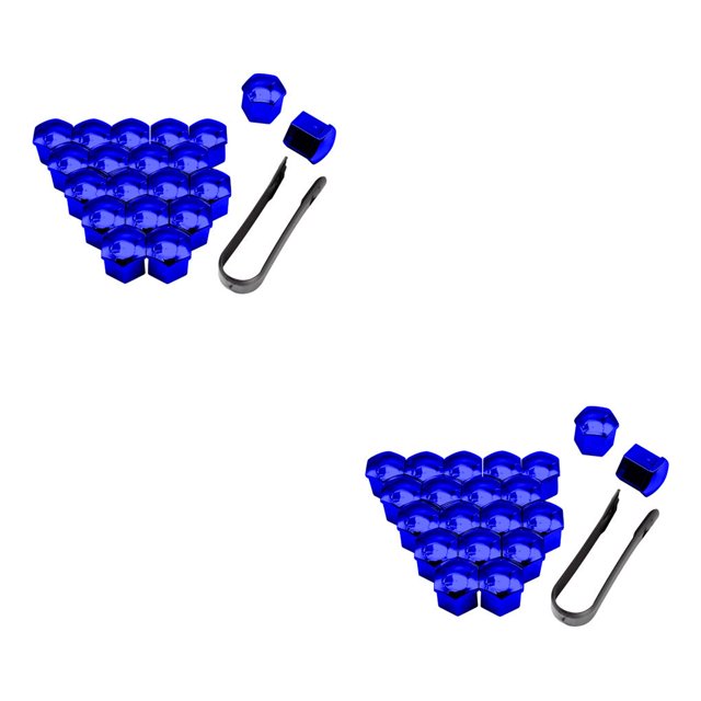 Tapa de Tuerca de Rueda Scienceny 20 Piezas Universal Chapado Azul 17mm Type8 NO8