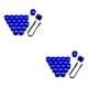 thumbnail image 3 of Sidaley Paquete de 20 tapas de tuercas de rueda de coche tapa de tornillo de buje 17-21mm llantas plateadas azul 17mm chapado azul 19 mm 2piezas, 3 of 6