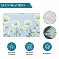 thumbnail image 6 of Daisy Flowers Placemats Set of 6, Spring Floral Leaves Plants Light Blue Placemats for Dining Table, Place Mats for Kitchen Tabletop, Waterproof Wipeable Dining Table Mats Set, 6 of 9