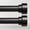 Black-32" to 120"|2 Pack, variant on Adjustable Decorative Drapery Curtain Rod Wood Grain 32" to 90" For Windows