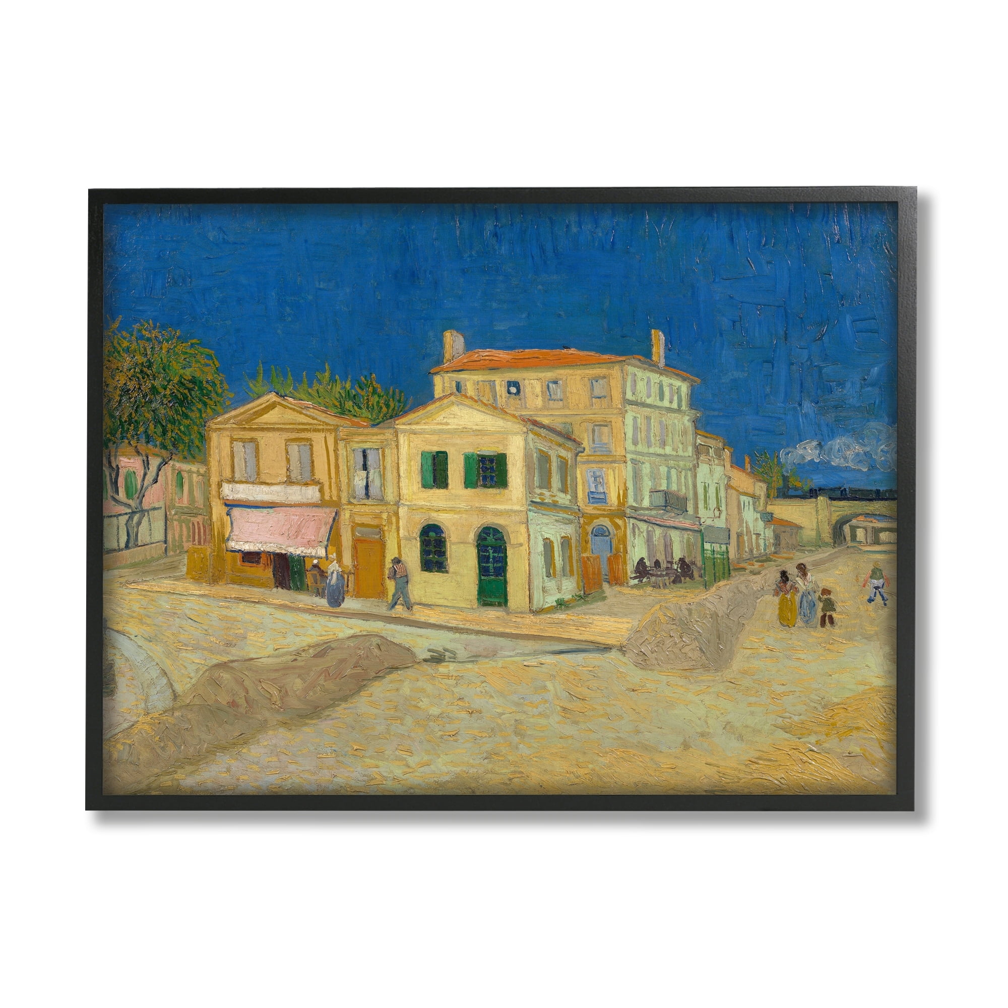 Stupell Industries The Yellow House Vinvent van Gogh Classic Painting Painting Gray Framed Art Print Wall Art, Design by one1000paintings