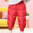 thumbnail image 4 of LOCHEX Toddler Baby Boys Girls Trousers Casual Solid Color Warm High Waist Pants Newborn Fall Winter Cotton Pants,Red,3-4T, 4 of 7
