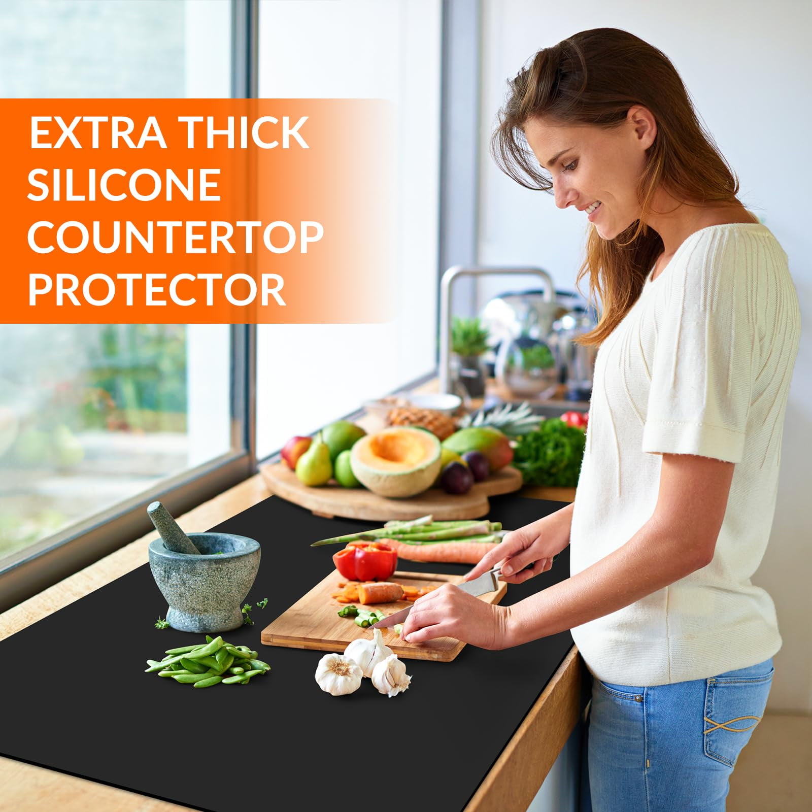 Goldeer Extra Large Silicone Countertop Protector Mat – Heat Resistant, Non-Slip Kitchen Mat for Counter, Desk, Crafts