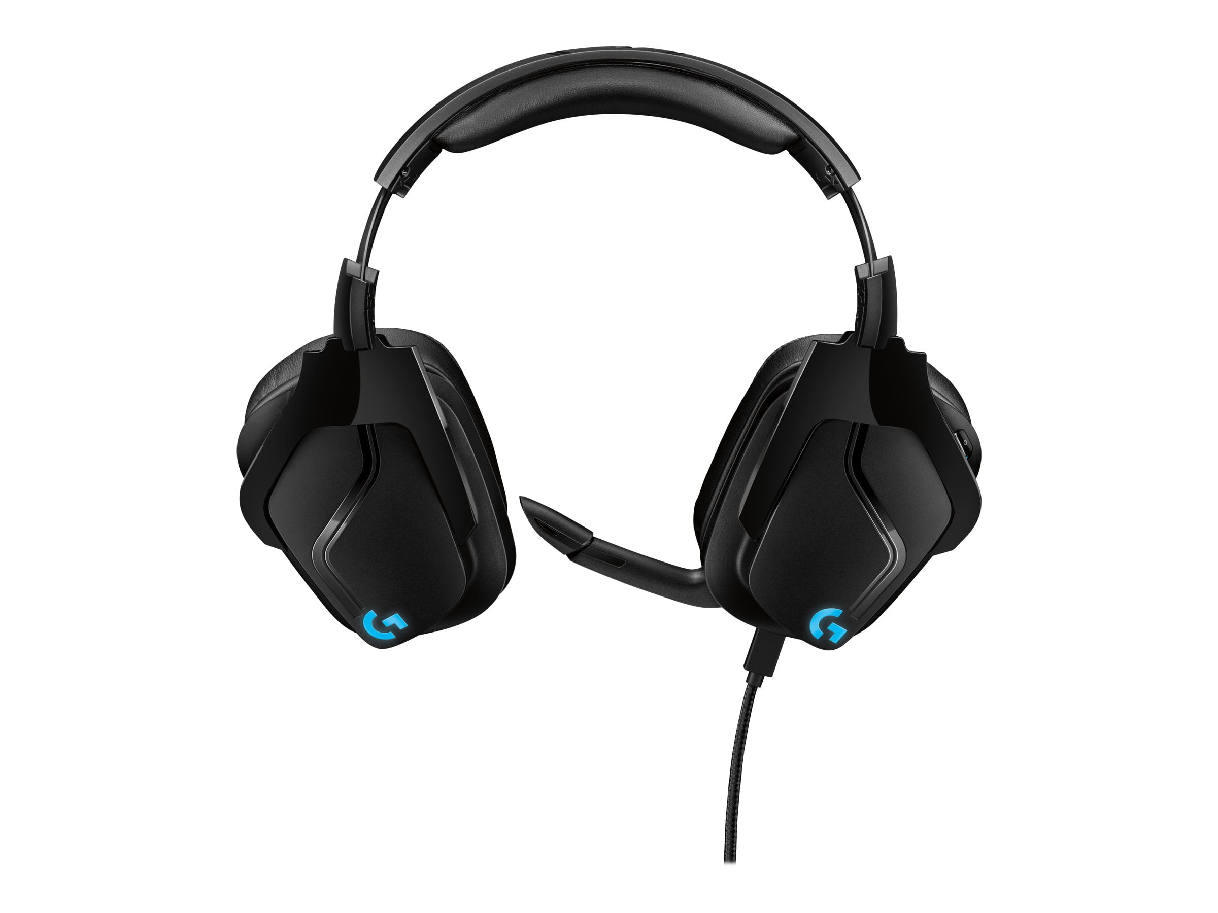 Logitech G935 Wireless 7.1 Surround Lightsync Gaming Headset Stereo USB, Mini-phone (3.5mm) - Wired/Wireless - Over-the-head - Binaural - Circumaural - Cardioid, Uni-directional Microphone Black, Blue