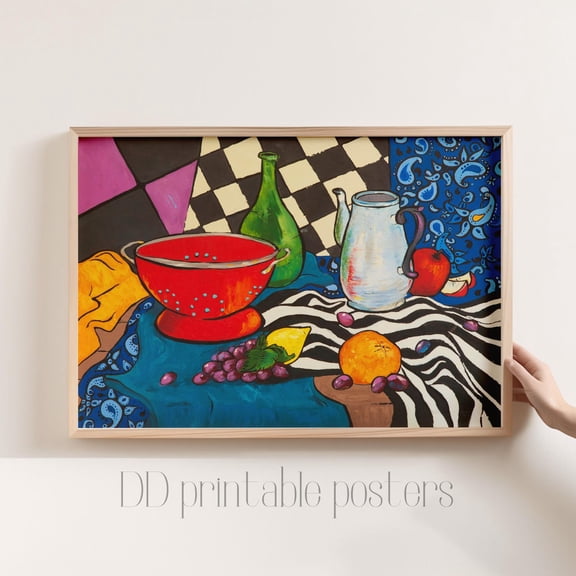 Maximalist Kitchen Still Life Art Print Home Decor UNFRAMED Poster, Wall Art for Decor, Present, 8x12