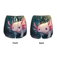 thumbnail image 3 of KLL Whimsical Axolotl Fantasy Pattern Shorts Women,Athletic Shorts High Waisted Running Shorts Pocket Sporty Short Gym Elastic Workout Shorts-X-Large, 3 of 7