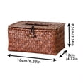 thumbnail image 2 of Rattan Tissue Box Cover Rectangular Napkin Case Woven Napkin Paper Container Home Car Napkins Holder Ofiice Home Organizer, 2 of 6