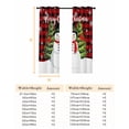 thumbnail image 6 of Fsddascl Christmas Snowman Blackout Curtains for Bedroom/Living Room, Thermal Insulated Kitchen Curtains, Red Black Plaid Xmas Trees Snowflake Grommet Darkening Window Treatment Drapes 52"x84"x2, 6 of 6