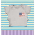 thumbnail image 2 of Shop4Ever American Flag Pocket Size Patriotic 4th of July Baby's Bodysuit Infant Cotton Romper 18 Months Heather Grey, 2 of 5