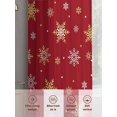 thumbnail image 6 of Christmas Gold Sheer Curtains 2 Panels Set, and White Snowflake Red Window Sheer Curtains for Living Room/Bedroom, Light Filtering Rod Pocket Voile Drapes, 52" W x 72" L, 6 of 7